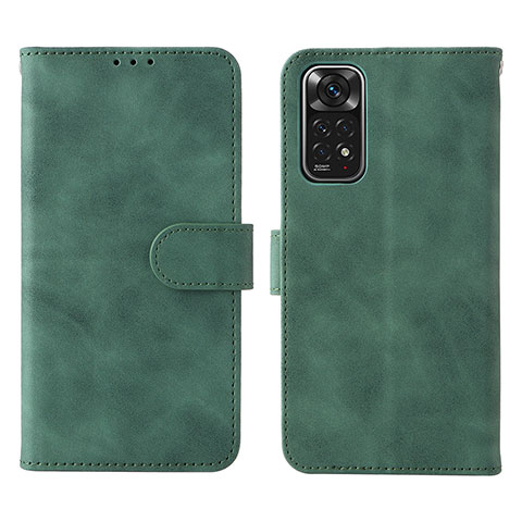 Handytasche Stand Schutzhülle Flip Leder Hülle L01Z für Xiaomi Redmi Note 11 4G (2022) Grün