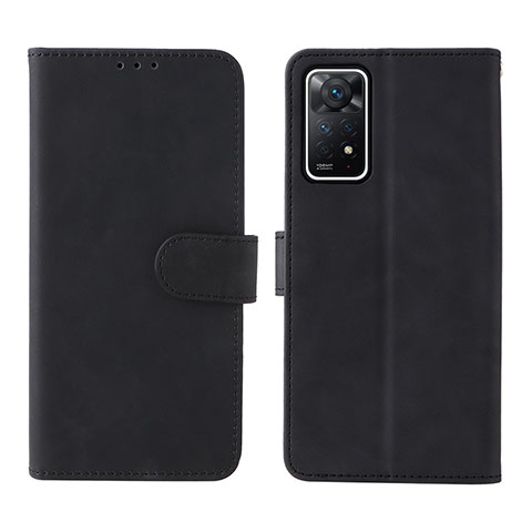 Handytasche Stand Schutzhülle Flip Leder Hülle L01Z für Xiaomi Redmi Note 11 Pro 4G Schwarz