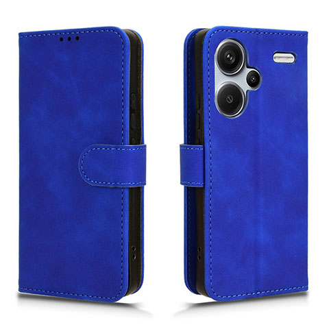 Handytasche Stand Schutzhülle Flip Leder Hülle L01Z für Xiaomi Redmi Note 13 Pro+ Plus 5G Blau