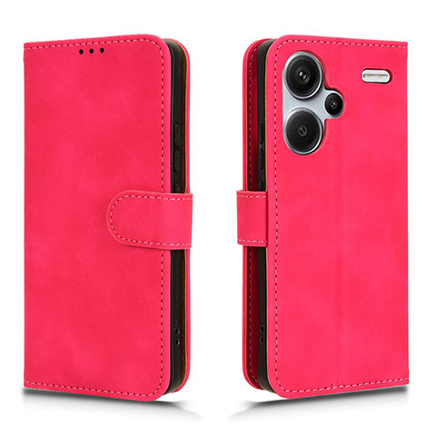 Handytasche Stand Schutzhülle Flip Leder Hülle L01Z für Xiaomi Redmi Note 13 Pro+ Plus 5G Pink