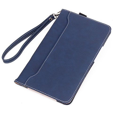 Handytasche Stand Schutzhülle Flip Leder Hülle L02 für Amazon Kindle 6 inch Blau