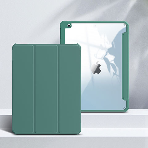 Handytasche Stand Schutzhülle Flip Leder Hülle L02 für Apple iPad 10.2 (2019) Grün