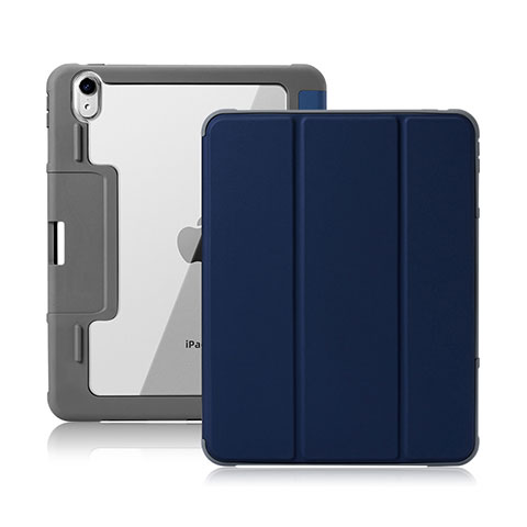 Handytasche Stand Schutzhülle Flip Leder Hülle L02 für Apple iPad Air 5 10.9 (2022) Königs Blau