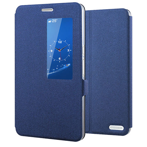 Handytasche Stand Schutzhülle Flip Leder Hülle L02 für Huawei MediaPad X2 Blau