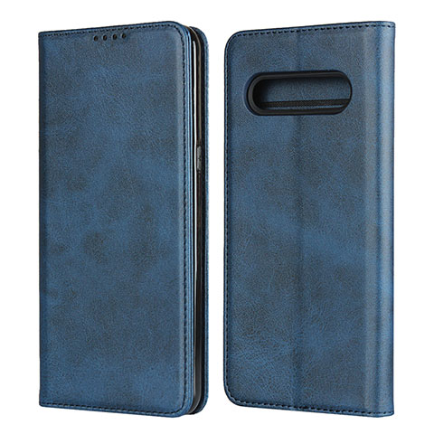 Handytasche Stand Schutzhülle Flip Leder Hülle L02 für LG V60 ThinQ 5G Blau