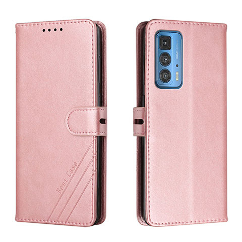 Handytasche Stand Schutzhülle Flip Leder Hülle L02 für Motorola Moto Edge 20 Pro 5G Rosegold