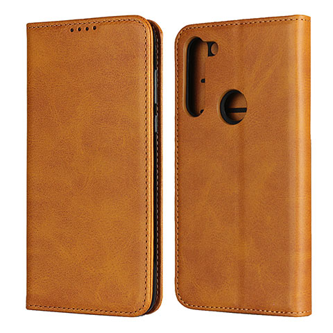 Handytasche Stand Schutzhülle Flip Leder Hülle L02 für Motorola Moto G8 Power Orange