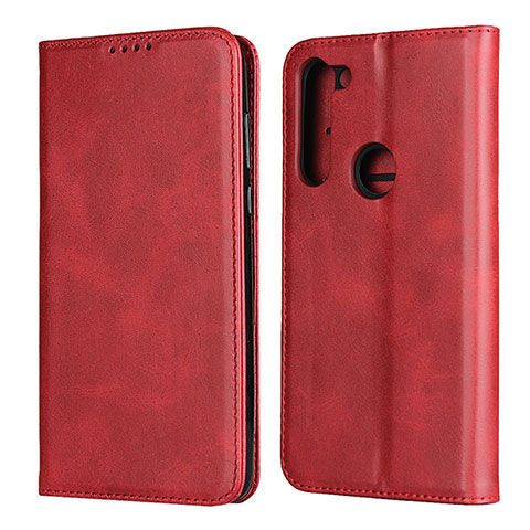 Handytasche Stand Schutzhülle Flip Leder Hülle L02 für Motorola Moto G8 Power Rot