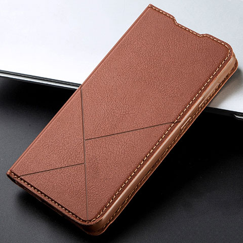 Handytasche Stand Schutzhülle Flip Leder Hülle L02 für Oppo A52 Braun