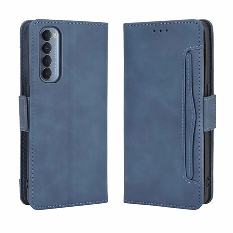 Handytasche Stand Schutzhülle Flip Leder Hülle L02 für Oppo Reno4 Pro 4G Blau