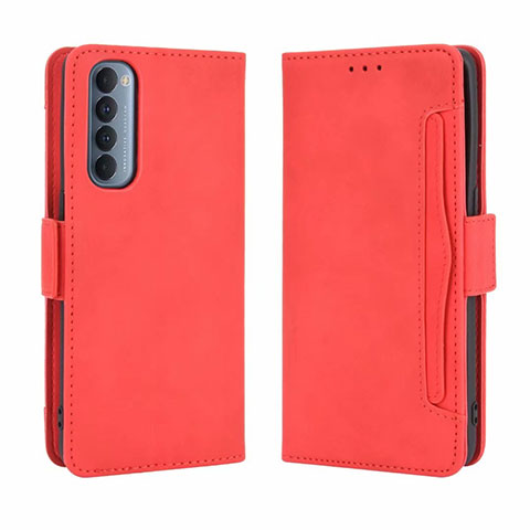 Handytasche Stand Schutzhülle Flip Leder Hülle L02 für Oppo Reno4 Pro 4G Rot