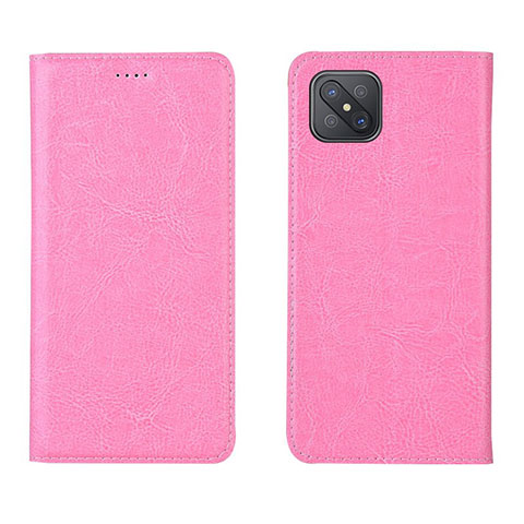 Handytasche Stand Schutzhülle Flip Leder Hülle L02 für Oppo Reno4 Z 5G Rosa