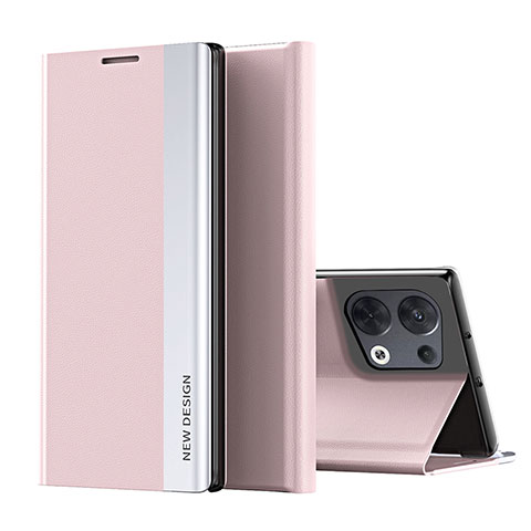 Handytasche Stand Schutzhülle Flip Leder Hülle L02 für Oppo Reno8 Pro+ Plus 5G Rosa