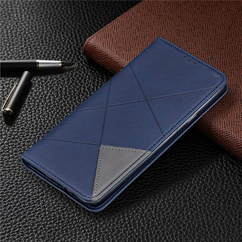 Handytasche Stand Schutzhülle Flip Leder Hülle L02 für Samsung Galaxy A20s Blau