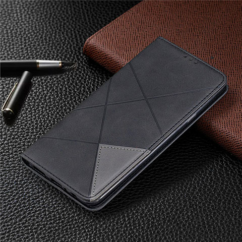 Handytasche Stand Schutzhülle Flip Leder Hülle L02 für Samsung Galaxy A20s Schwarz