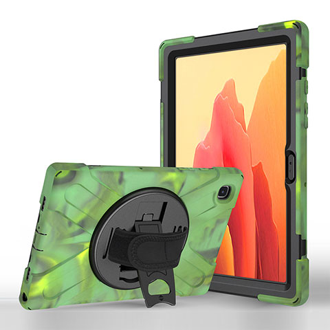 Handytasche Stand Schutzhülle Flip Leder Hülle L02 für Samsung Galaxy Tab A7 4G 10.4 SM-T505 Grün