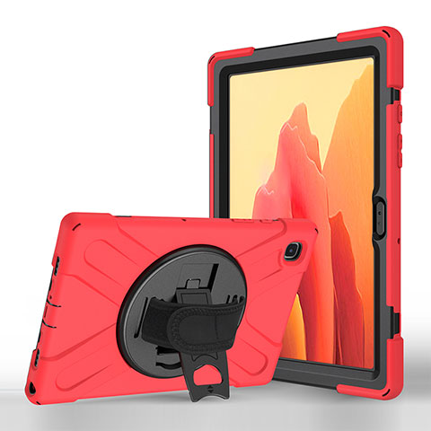 Handytasche Stand Schutzhülle Flip Leder Hülle L02 für Samsung Galaxy Tab A7 4G 10.4 SM-T505 Rot