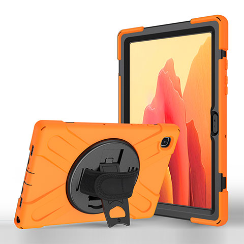 Handytasche Stand Schutzhülle Flip Leder Hülle L02 für Samsung Galaxy Tab A7 Wi-Fi 10.4 SM-T500 Orange