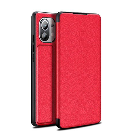 Handytasche Stand Schutzhülle Flip Leder Hülle L02 für Xiaomi Mi 11 5G Rot