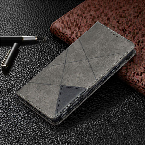 Handytasche Stand Schutzhülle Flip Leder Hülle L02 für Xiaomi POCO C31 Grau
