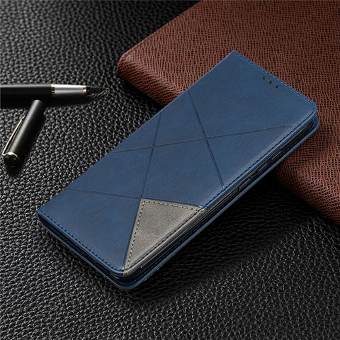 Handytasche Stand Schutzhülle Flip Leder Hülle L02 für Xiaomi Redmi 9C NFC Blau