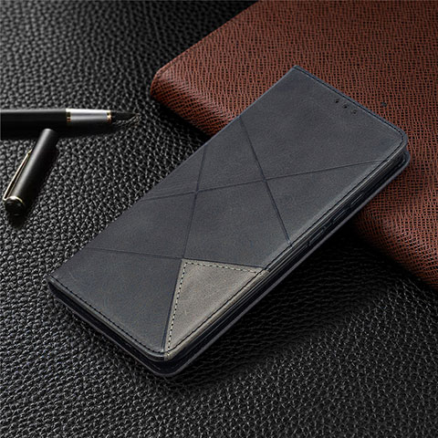 Handytasche Stand Schutzhülle Flip Leder Hülle L02 für Xiaomi Redmi 9C NFC Schwarz