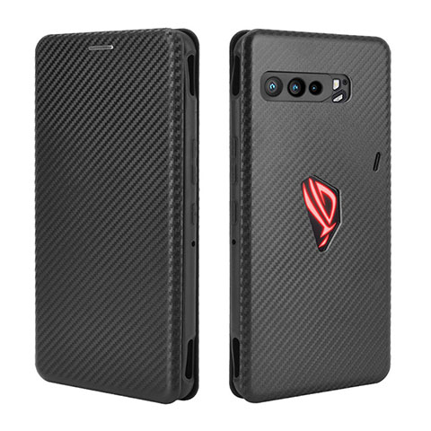 Handytasche Stand Schutzhülle Flip Leder Hülle L02Z für Asus ROG Phone 3 Strix ZS661KS Schwarz