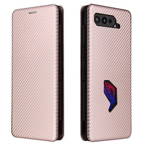 Handytasche Stand Schutzhülle Flip Leder Hülle L02Z für Asus ROG Phone 5 ZS673KS Rosegold