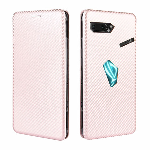 Handytasche Stand Schutzhülle Flip Leder Hülle L02Z für Asus ROG Phone II ZS660KL Rosegold