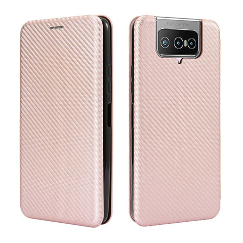 Handytasche Stand Schutzhülle Flip Leder Hülle L02Z für Asus Zenfone 7 Pro ZS671KS Rosegold