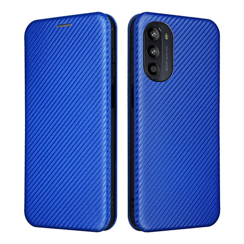 Handytasche Stand Schutzhülle Flip Leder Hülle L02Z für Motorola Moto Edge (2022) 5G Blau