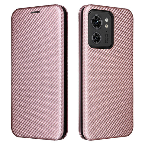 Handytasche Stand Schutzhülle Flip Leder Hülle L02Z für Motorola Moto Edge (2023) 5G Rosegold