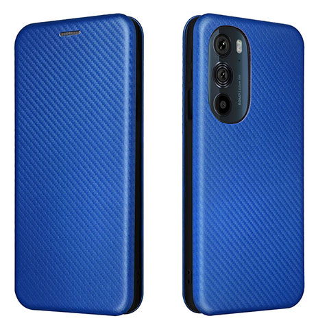 Handytasche Stand Schutzhülle Flip Leder Hülle L02Z für Motorola Moto Edge 30 Pro 5G Blau