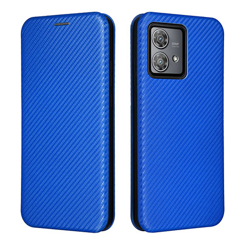 Handytasche Stand Schutzhülle Flip Leder Hülle L02Z für Motorola Moto Edge 40 Neo 5G Blau