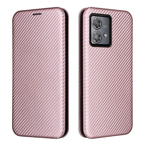 Handytasche Stand Schutzhülle Flip Leder Hülle L02Z für Motorola Moto Edge 40 Neo 5G Rosegold