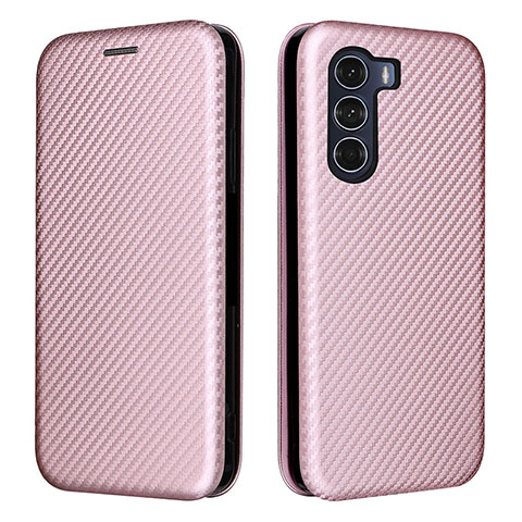 Handytasche Stand Schutzhülle Flip Leder Hülle L02Z für Motorola Moto Edge S30 5G Rosegold