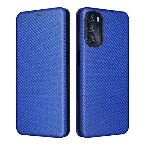Handytasche Stand Schutzhülle Flip Leder Hülle L02Z für Motorola Moto G 5G (2022) Blau