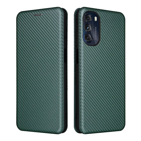 Handytasche Stand Schutzhülle Flip Leder Hülle L02Z für Motorola Moto G 5G (2022) Grün