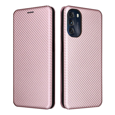 Handytasche Stand Schutzhülle Flip Leder Hülle L02Z für Motorola Moto G 5G (2022) Rosegold