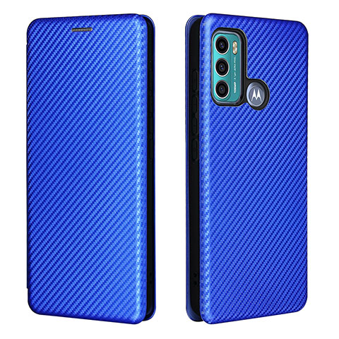 Handytasche Stand Schutzhülle Flip Leder Hülle L02Z für Motorola Moto G40 Fusion Blau