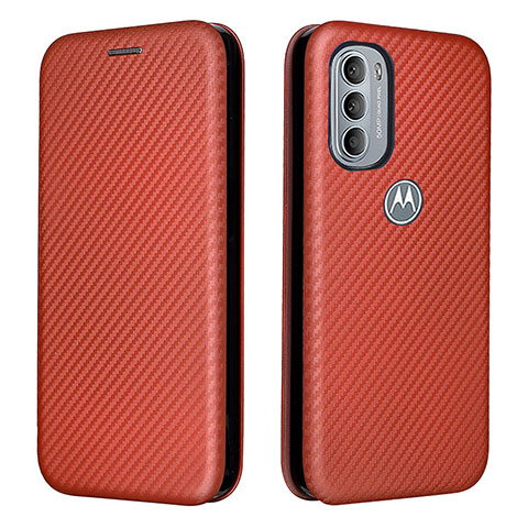 Handytasche Stand Schutzhülle Flip Leder Hülle L02Z für Motorola Moto G41 Braun