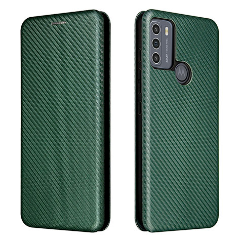 Handytasche Stand Schutzhülle Flip Leder Hülle L02Z für Motorola Moto G50 Grün