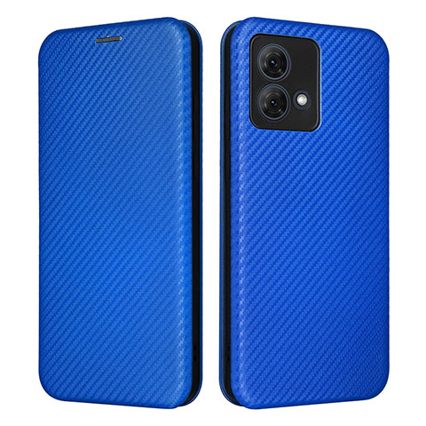 Handytasche Stand Schutzhülle Flip Leder Hülle L02Z für Motorola Moto G84 5G Blau