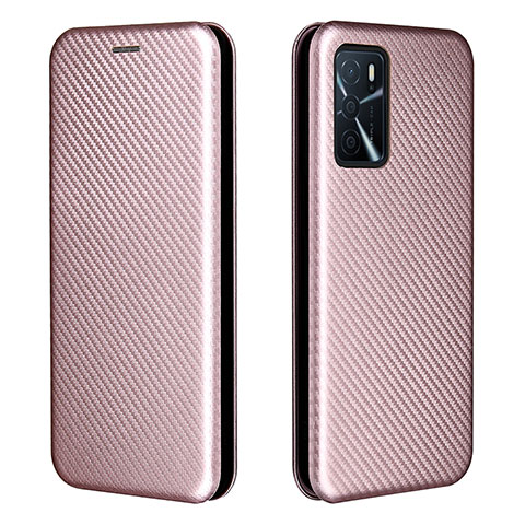 Handytasche Stand Schutzhülle Flip Leder Hülle L02Z für Oppo A16 Rosegold