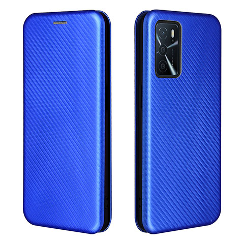 Handytasche Stand Schutzhülle Flip Leder Hülle L02Z für Oppo A16s Blau