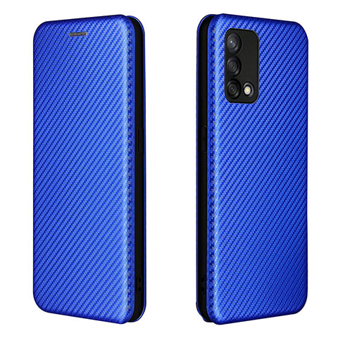 Handytasche Stand Schutzhülle Flip Leder Hülle L02Z für Oppo A74 4G Blau