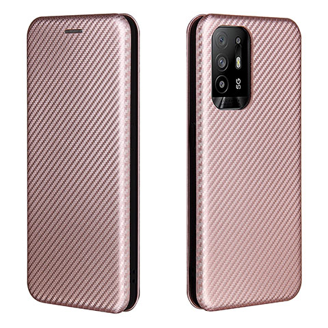 Handytasche Stand Schutzhülle Flip Leder Hülle L02Z für Oppo A94 5G Rosegold