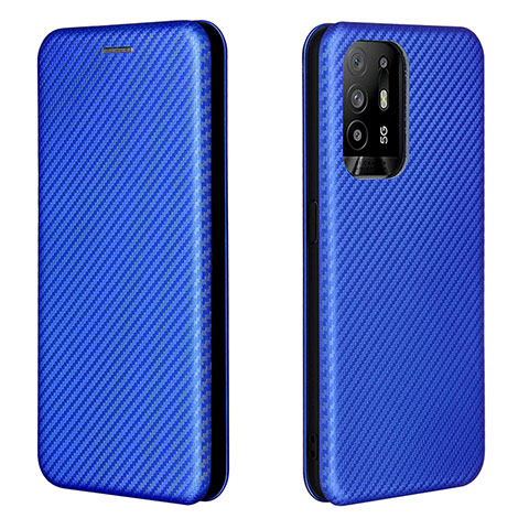 Handytasche Stand Schutzhülle Flip Leder Hülle L02Z für Oppo A95 5G Blau