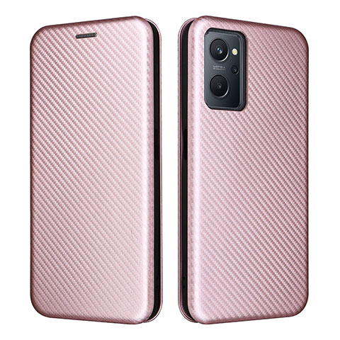 Handytasche Stand Schutzhülle Flip Leder Hülle L02Z für Oppo A96 4G Rosegold