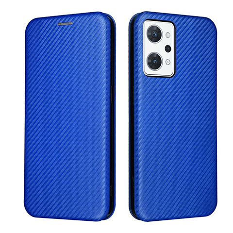 Handytasche Stand Schutzhülle Flip Leder Hülle L02Z für Oppo Reno7 A Blau